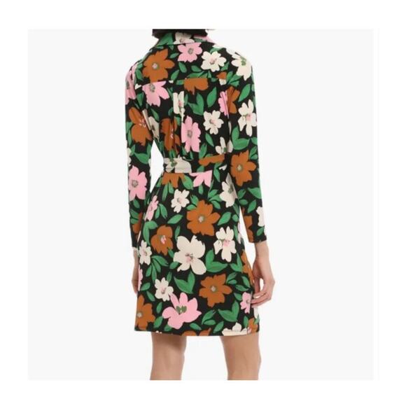 NWT Donna Morgan Long Sleeve Floral Wrap Dress Size 12 - Picture 3 of 7